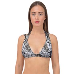 Pattern Abstract Structure Art Double Strap Halter Bikini Top by Nexatart