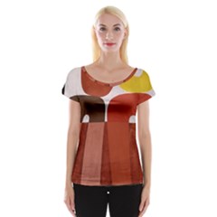 Sophie Taeuber Arp, Composition À Motifs D arceaux Ou Composition Horizontale Verticale Cap Sleeve Top by Sobalvarro