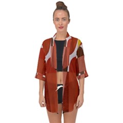 Sophie Taeuber Arp, Composition À Motifs D arceaux Ou Composition Horizontale Verticale Open Front Chiffon Kimono by Sobalvarro