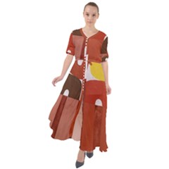 Sophie Taeuber Arp, Composition À Motifs D arceaux Ou Composition Horizontale Verticale Waist Tie Boho Maxi Dress by Sobalvarro