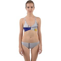 Tableau I, By Piet Mondriaan Wrap Around Bikini Set by Sobalvarro