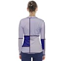 Tableau I, By Piet Mondriaan V-Neck Long Sleeve Top View2