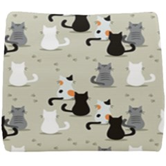 Cute Cat Seamless Pattern Seat Cushion by Vaneshart