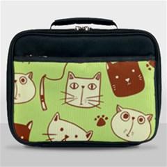 Cute Hand Drawn Cat Seamless Pattern Lunch Bag by Vaneshart