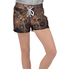 Fractal Fantasy Abstract Design Velour Lounge Shorts by Wegoenart
