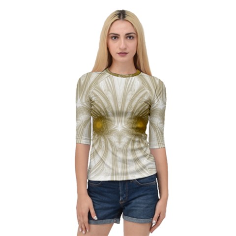 Fractal Fantasy Background Pattern Quarter Sleeve Raglan Tee by Wegoenart
