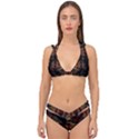 Fractal Fantasy Texture Pattern Double Strap Halter Bikini Set View1