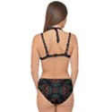 Fractal Fantasy Design Texture Double Strap Halter Bikini Set View2