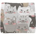 Cute Cats Seamless Pattern Seat Cushion View1