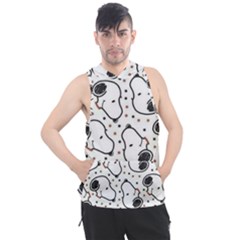 Dog Pattern Men s Sleeveless Hoodie by Wegoenart
