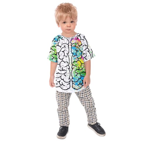 Brain Mind Psychology Idea Drawing Kids  Raglan Tee by Wegoenart