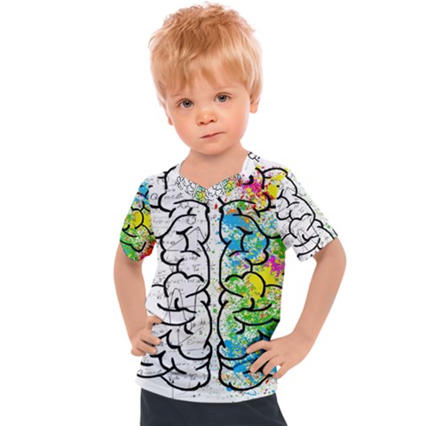 Brain Mind Psychology Idea Drawing Kids  Sports Tee by Wegoenart