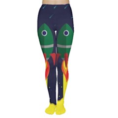 Rocket Halftone Astrology Astronaut Tights by Wegoenart