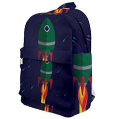Rocket Halftone Astrology Astronaut Classic Backpack by Wegoenart