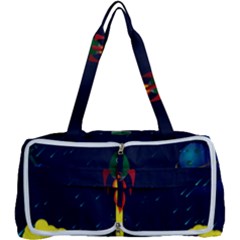Rocket Halftone Astrology Astronaut Multi Function Bag by Wegoenart