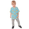 Cute Corgi Dog Face Pattern Kids  Raglan Tee View1