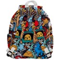 Abstract Grunge Urban Pattern With Monster Character Super Drawing Graffiti Style Top Flap Backpack View3