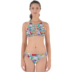 Graffiti Characters Seamless Pattern Perfectly Cut Out Bikini Set by Nexatart