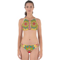 Mandala Patterns Yellow Perfectly Cut Out Bikini Set by Nexatart