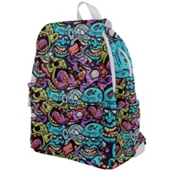 Zombie Heads Pattern Top Flap Backpack by Nexatart