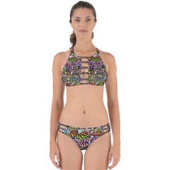 Graffiti Word Seamless Pattern Perfectly Cut Out Bikini Set by Nexatart