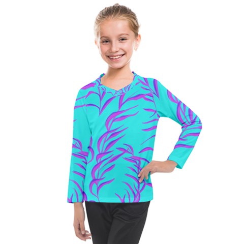 Branches Leaves Colors Summer Kids  Long Mesh Tee by Nexatart