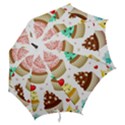 Seamless Pattern Yummy Colored Cupcakes Hook Handle Umbrellas (Small) View2