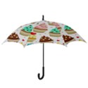 Seamless Pattern Yummy Colored Cupcakes Hook Handle Umbrellas (Small) View3