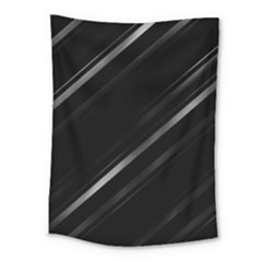 Minimalist Black Linear Abstract Print Medium Tapestry by dflcprintsclothing