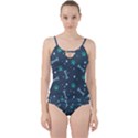 Bons Foot Prints Pattern Background Cut Out Top Tankini Set View1