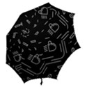 Coffee Background Hook Handle Umbrellas (Small) View2