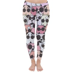 Cute Dog Seamless Pattern Background Classic Winter Leggings by Vaneshart