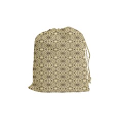 Digital Flowers Drawstring Pouch (medium) by Sparkle