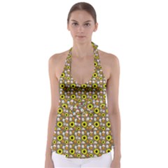 Hawaii Ghost Beige Babydoll Tankini Top by snowwhitegirl