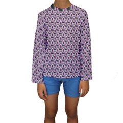 Flowers Pattern Kids  Long Sleeve Swimwear by Sparkle