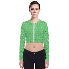 Knotty Ball Long Sleeve Zip Up Bomber Jacket by Sparkle