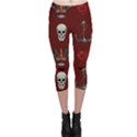 Tattoo Old School Background Pattern Capri Leggings  View1