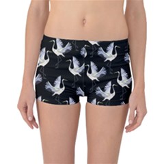 Crane Pattern Reversible Boyleg Bikini Bottoms by Wegoenart
