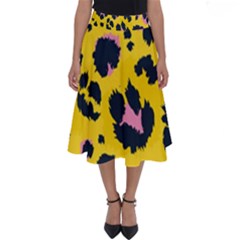 Leopard Print Seamless Pattern Perfect Length Midi Skirt by Wegoenart