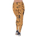 Egyptian Hieroglyphs Ancient Egypt Letters Papyrus Background Vector Old Egyptian Hieroglyph Writing Velvet Leggings View2