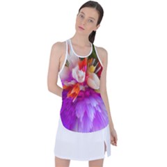 Poppy Flower Racer Back Mesh Tank Top by Sparkle
