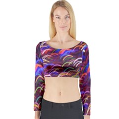 Fractal Rings Long Sleeve Crop Top by Sparkle