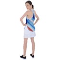 Blue White Racer Back Mesh Tank Top View2