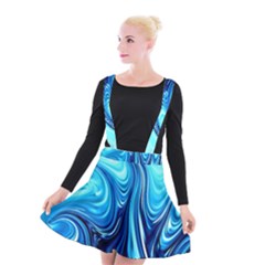 Sunami Waves Suspender Skater Skirt by Sparkle
