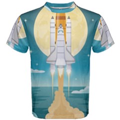 Space Exploration Illustration Men s Cotton Tee by Vaneshart