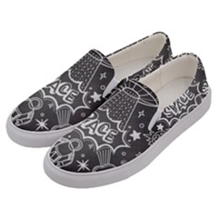 Vector Flat Space Design Background With Text Men s Canvas Slip Ons by Vaneshart