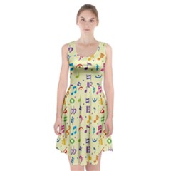 Seamless Pattern Musical Note Doodle Symbol Racerback Midi Dress by Vaneshart