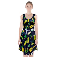 Seamless Brazilian Carnival Pattern With Musical Instruments Racerback Midi Dress by Vaneshart