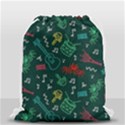 Guitars Musical Notes Seamless Carnival Pattern Drawstring Bag (Small) View1