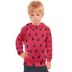 Seamless Watermelon Surface Texture Kids  Hooded Pullover by Vaneshart